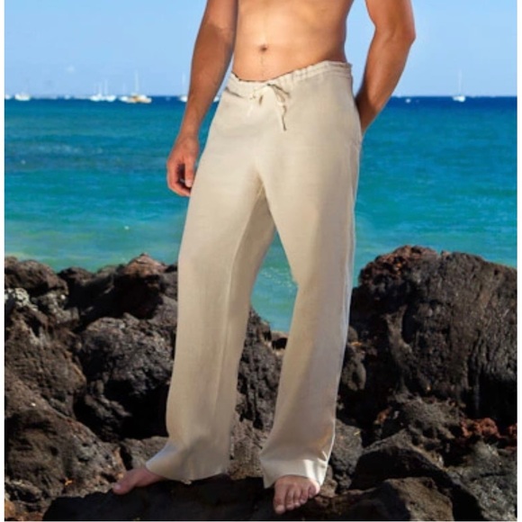 Island Importer Men’s 100% Linen Riviera Pants NWT Sz S-28 - Picture 1 of 16